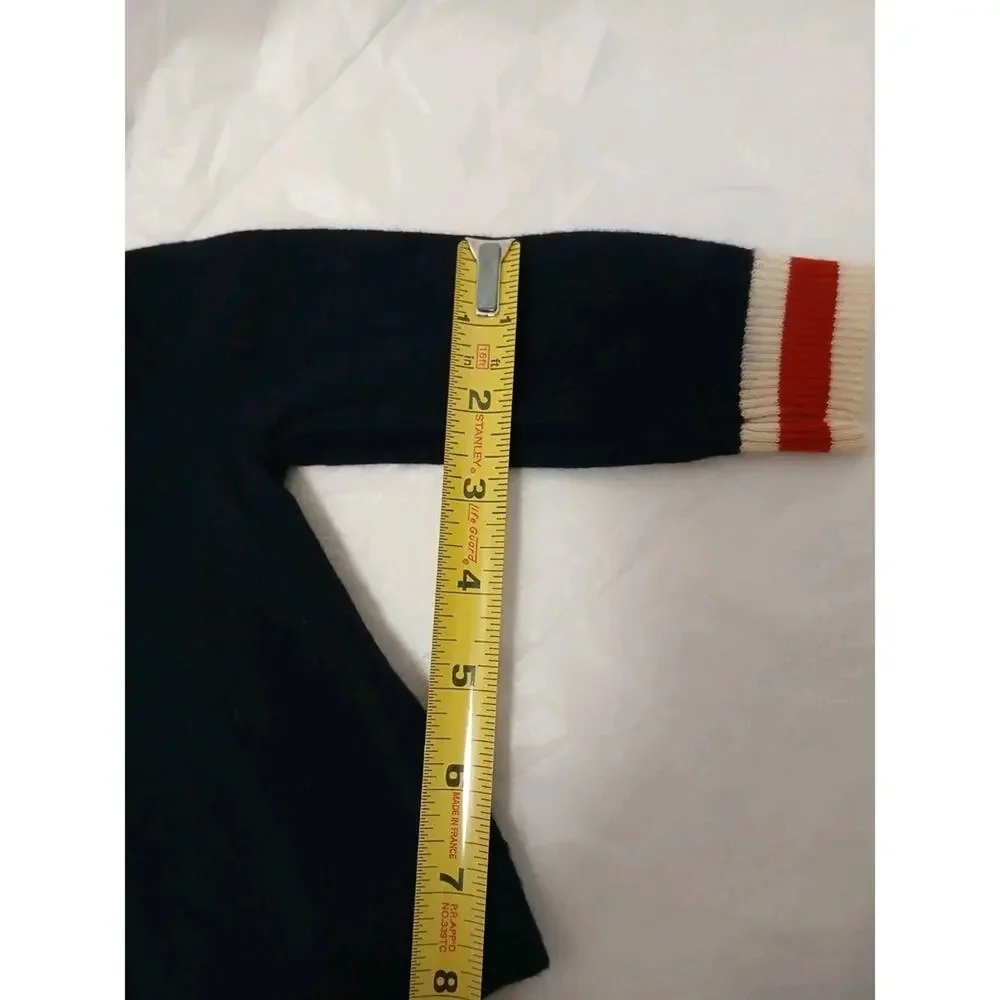 Gucci Sweater Boy Baby 6-9 Month Navy Blue Web Trim Wool Nautical Designer Fancy